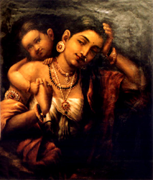 Yasodha and Krishna
